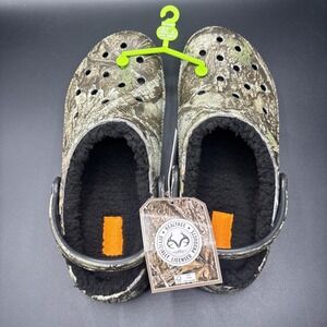 Crocs Realtree APX Lined Classic Camo Clog Men 10 Women 12 Camouflage New Green